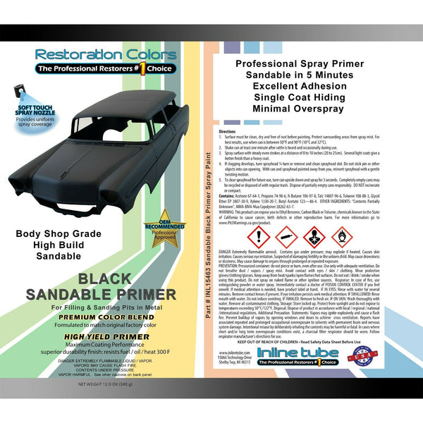 Black Sandable Body Shop Grade Primer 1pc