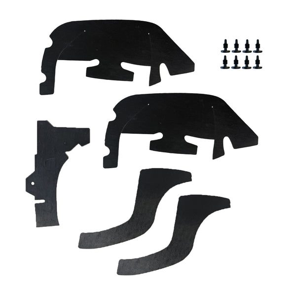 1967-69 Pontiac Firebird Splash Shield Kit  With Staples 5pc