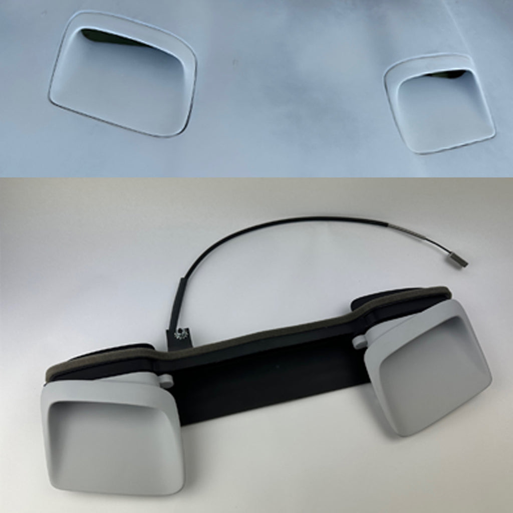 1969-70 Pontiac GTO Ram Air 3 Or 4 Factory Plastic Open Air Hood Scoops Pair
