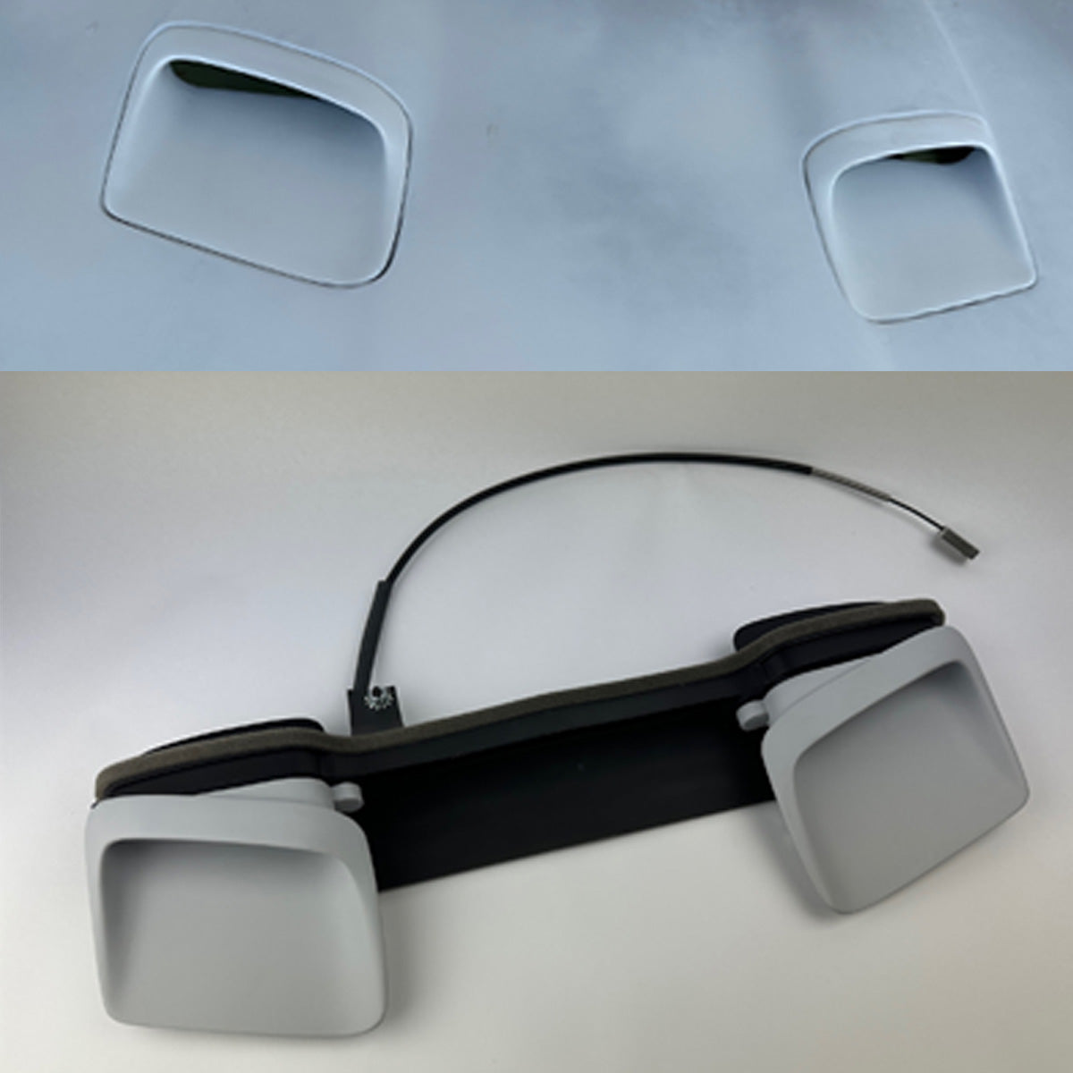 1969-70 Pontiac GTO Ram Air 3 Or 4 Factory Plastic Open Air Hood Scoops Pair