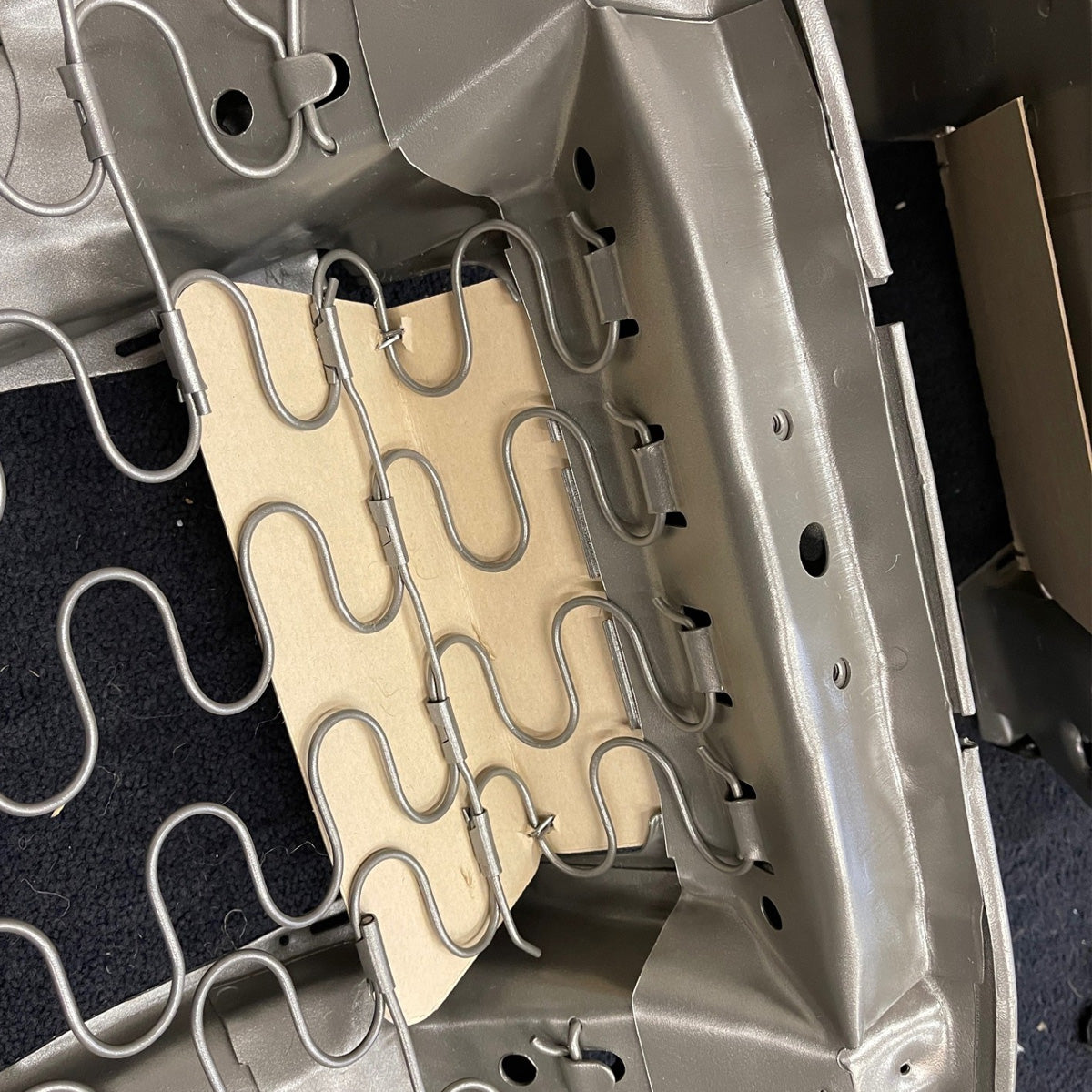 1966-72 Chevrolet Buick Oldsmobile Pontiac Bucket Seat Toe Plate Inner Cardboard Support Type 2 2pc