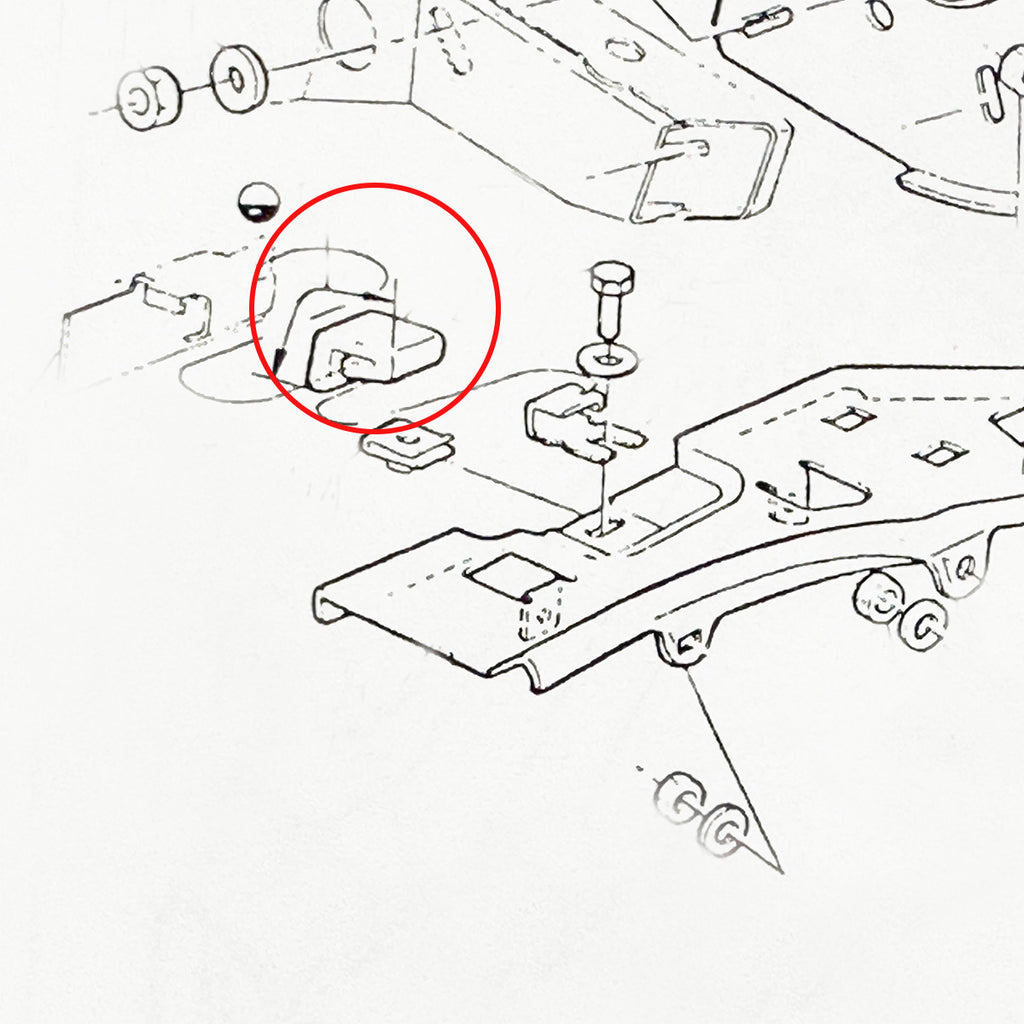 1970-72 Pontiac Lemans GTO Front Bumper Bracket Stabilizer Bushing At Core Support 2pc