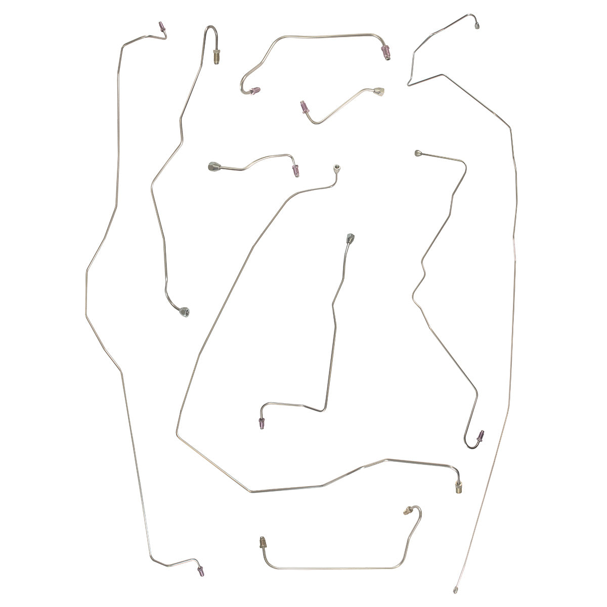 1972-76 Jensen Healey Complete Brake LIne Kit 10pc, OE Steel