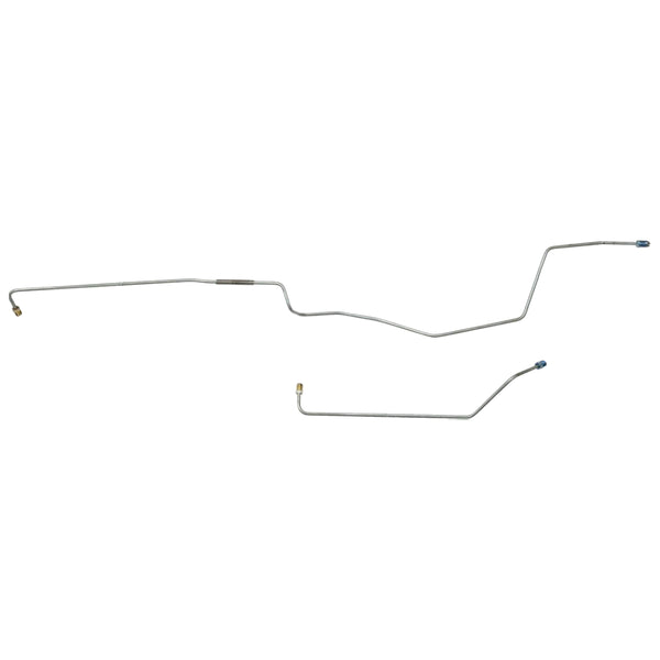2002-05 Jeep Liberty Four-Wheel Disc w/o ABS w/o TC 3/16" Rear Axle Brake Lines 2pc, OE Steel