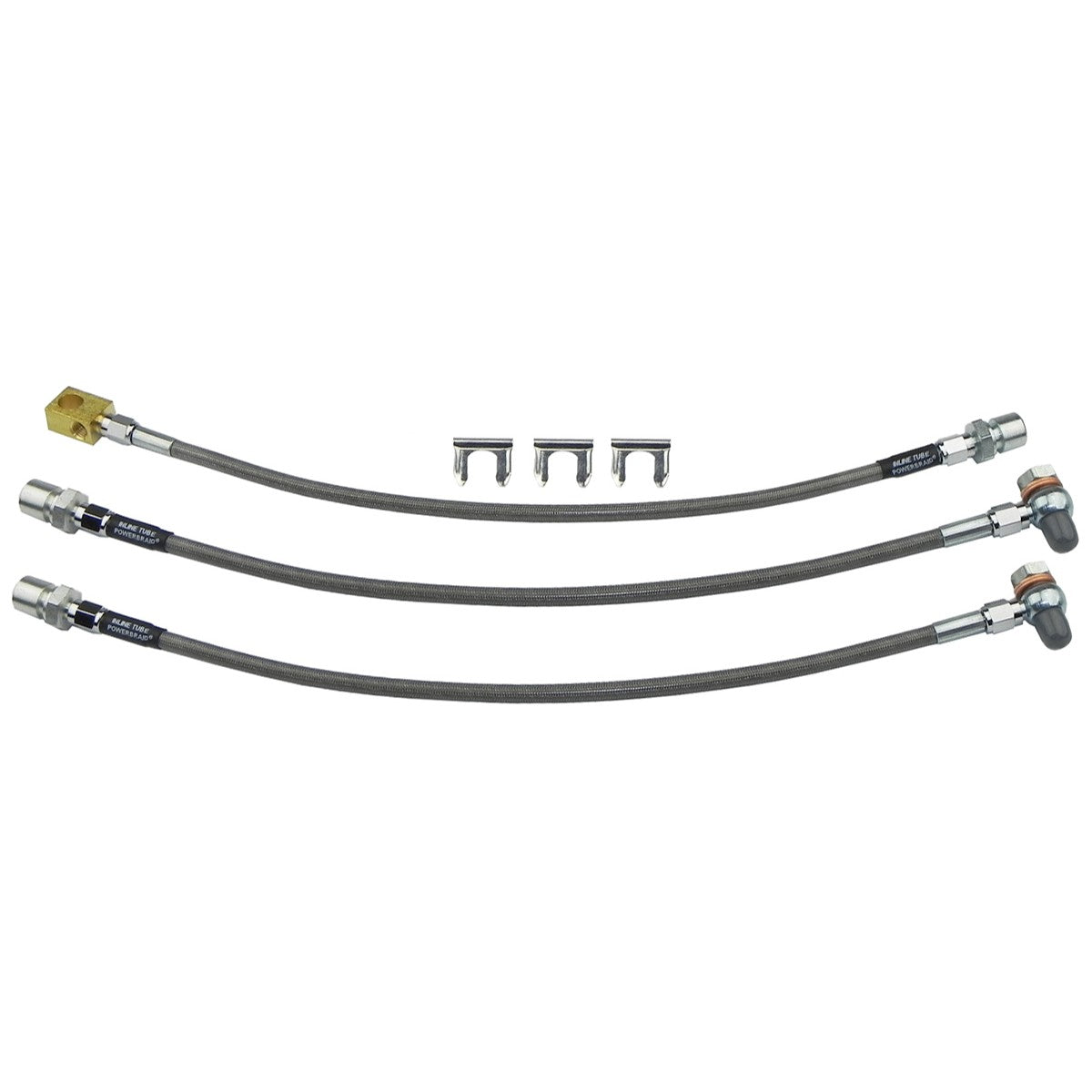 1987-06 Jeep Wrangler YJ, Stainless Braided Brake Hose Kit 3pc