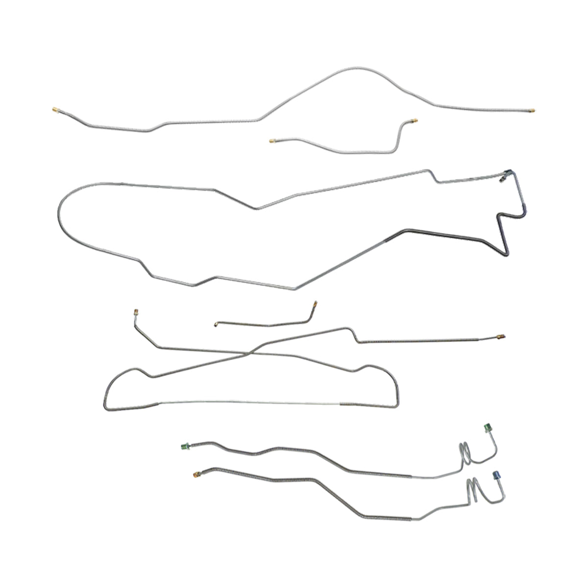 1976-79 Jeep J10 4WD Std. Cab Longbed Brake Line Kit 7pc, OE Steel