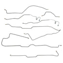 1976- Early 77 Jeep CJ-5 Complete Manual Disc Brake Line Kit Narrow Model 20 3/16" Master Lines 7pc OE Steel