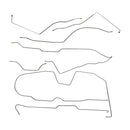 1983-85 Jeep CJ-8 AMC 20 Wide Axle Complete Power Brake Line Kit 7pc, OE Steel