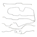 1981-82 Jeep CJ-8 AMC 20 Wide Axle Complete Manual Brake Line Kit 7pc, OE Steel