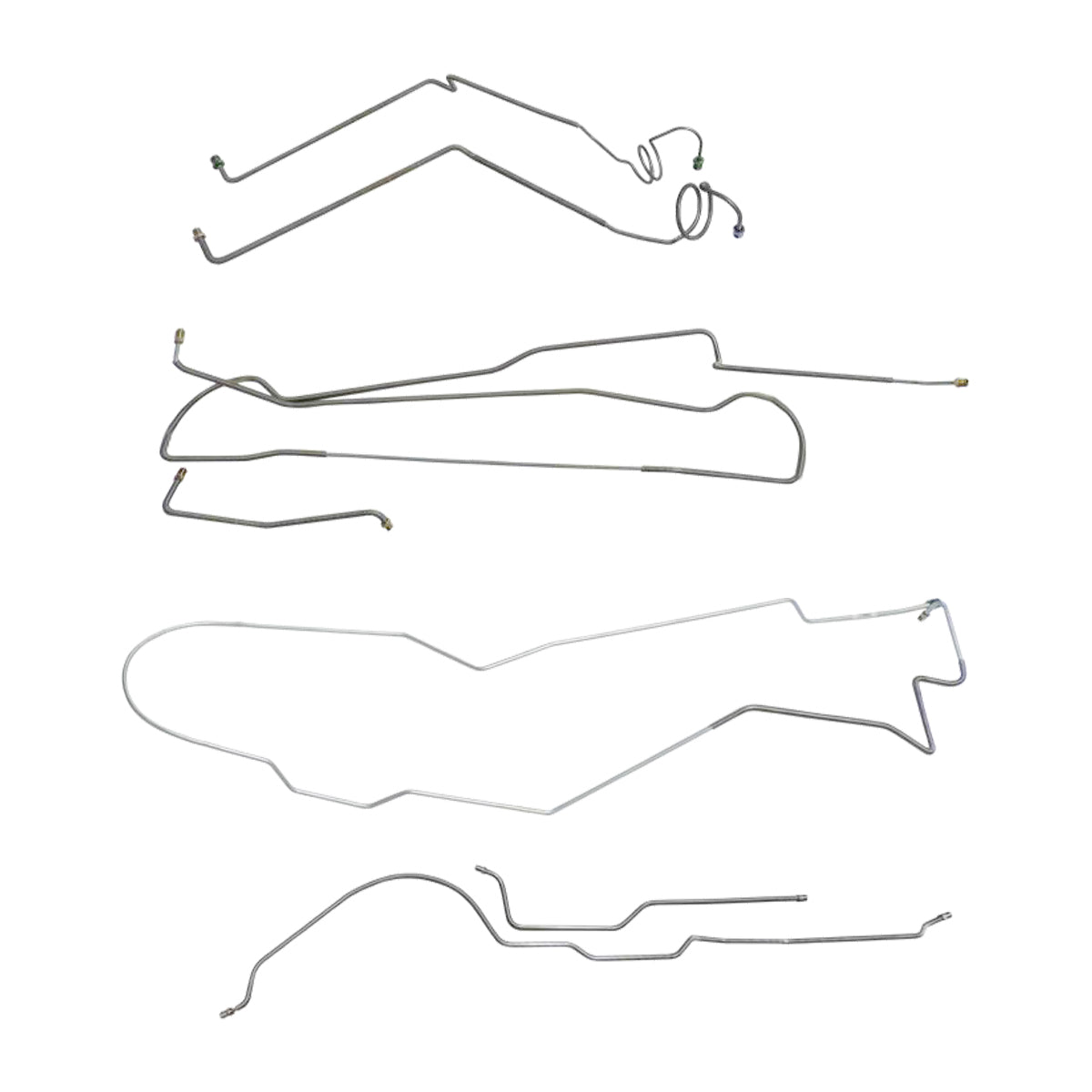 1982-85 Jeep J-10 Longbed w/AMC 20 Axle Brake Line Kit 7pc, OE Steel