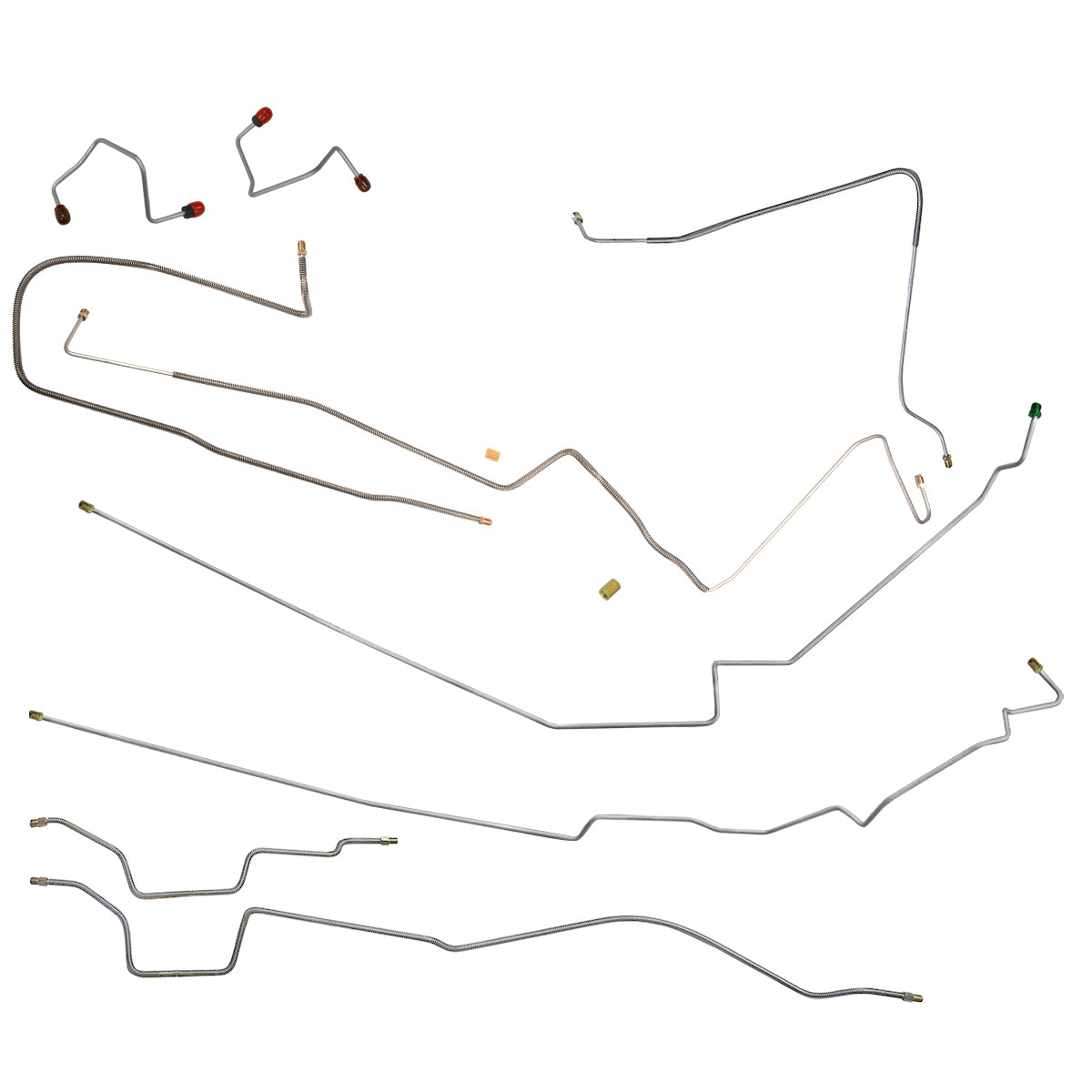 1987-95 Jeep Wrangler YJ Complete Power Brake Line Kit 7pc, OE Steel