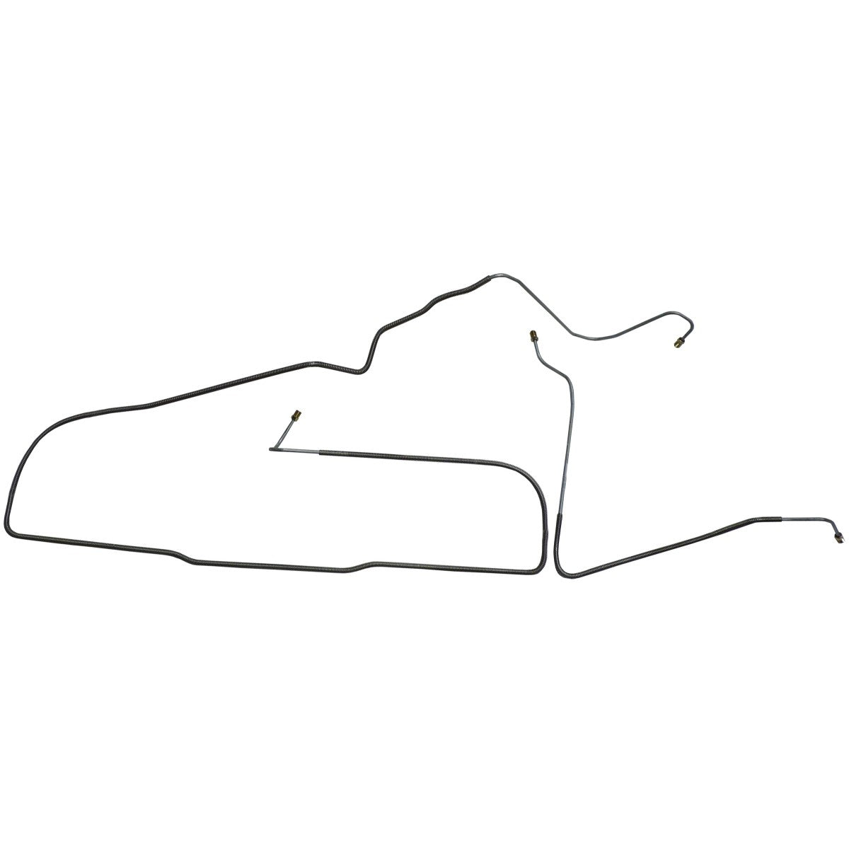 1987-95 Jeep Wrangler YJ 3/16" Right & Left Front Power Brake Lines 3pc, OE Steel