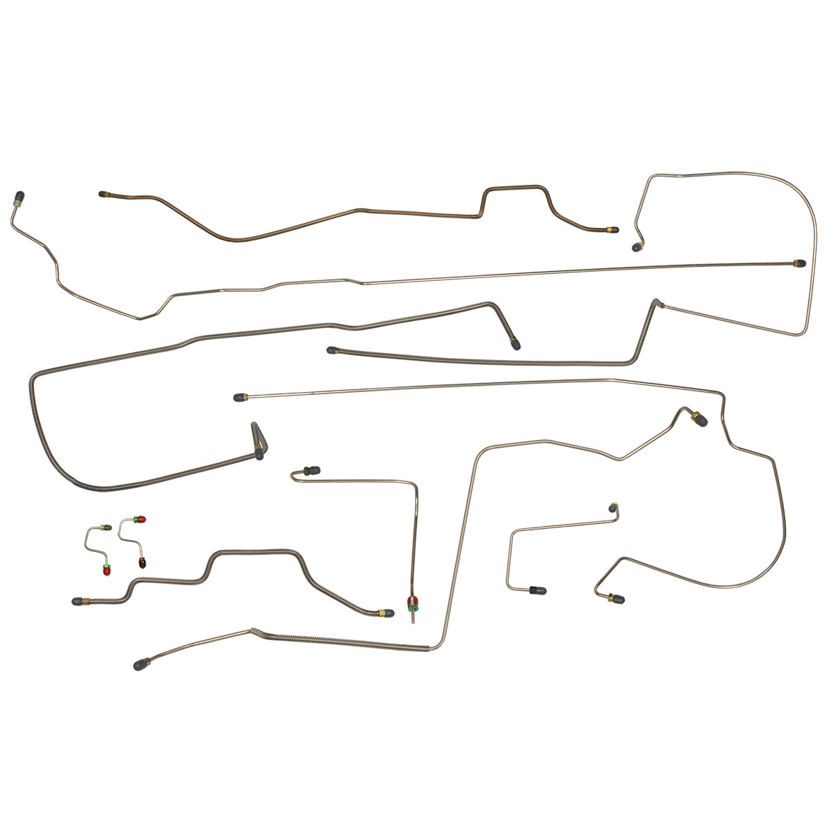 1993-94 Jeep Wrangler YJ w/ ABS Complete Power Brake Line Kit 11pc, OE Steel