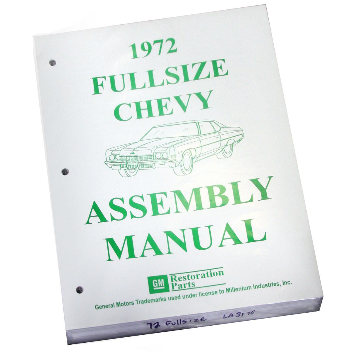 1972 Chevrolet Full Size Car Factory Assembly Manual