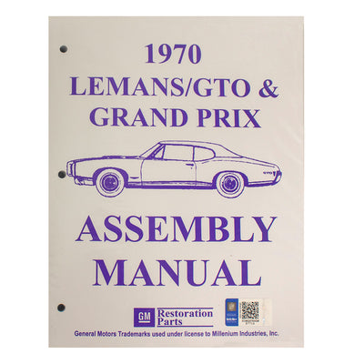 1970 Pontiac Lemans GTO Factory Assembly Manual