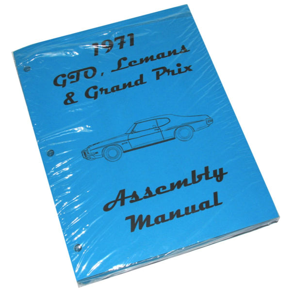 1971 Pontiac Lemans GTO Factory Assembly Manual