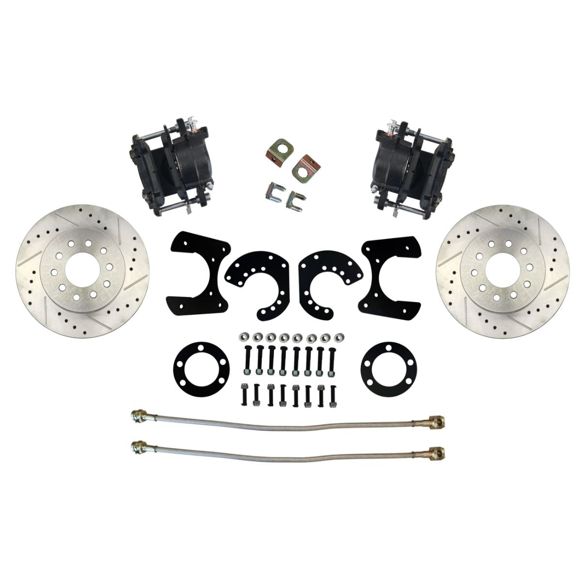 Mopar Rear Disc Conversion Kit w/Cross-Drilled and Slotted Rotors w/o E-Brake Cable Brackets