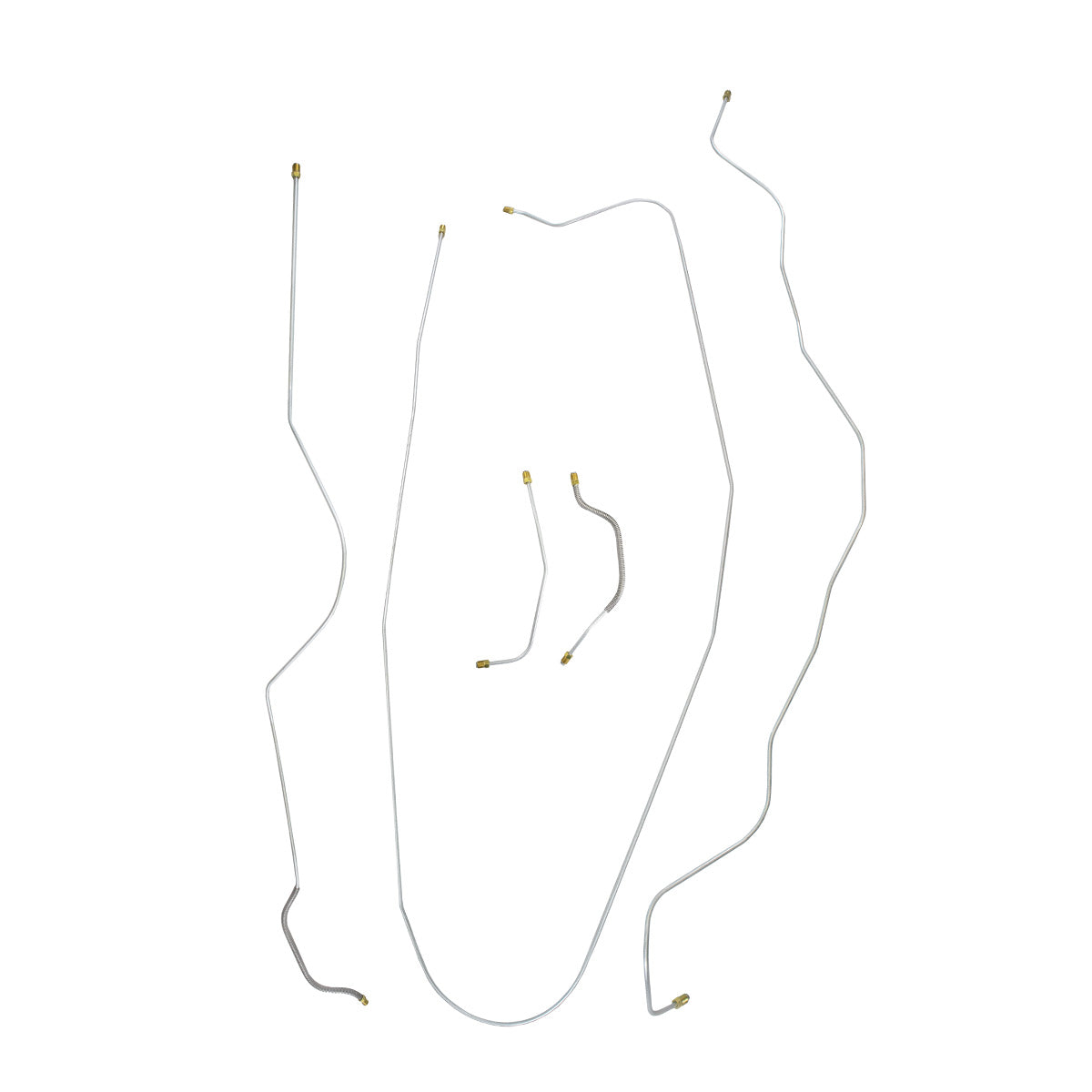 1949-51 Mercury Manual Drum Brake Line Kit 5pc, OE Steel