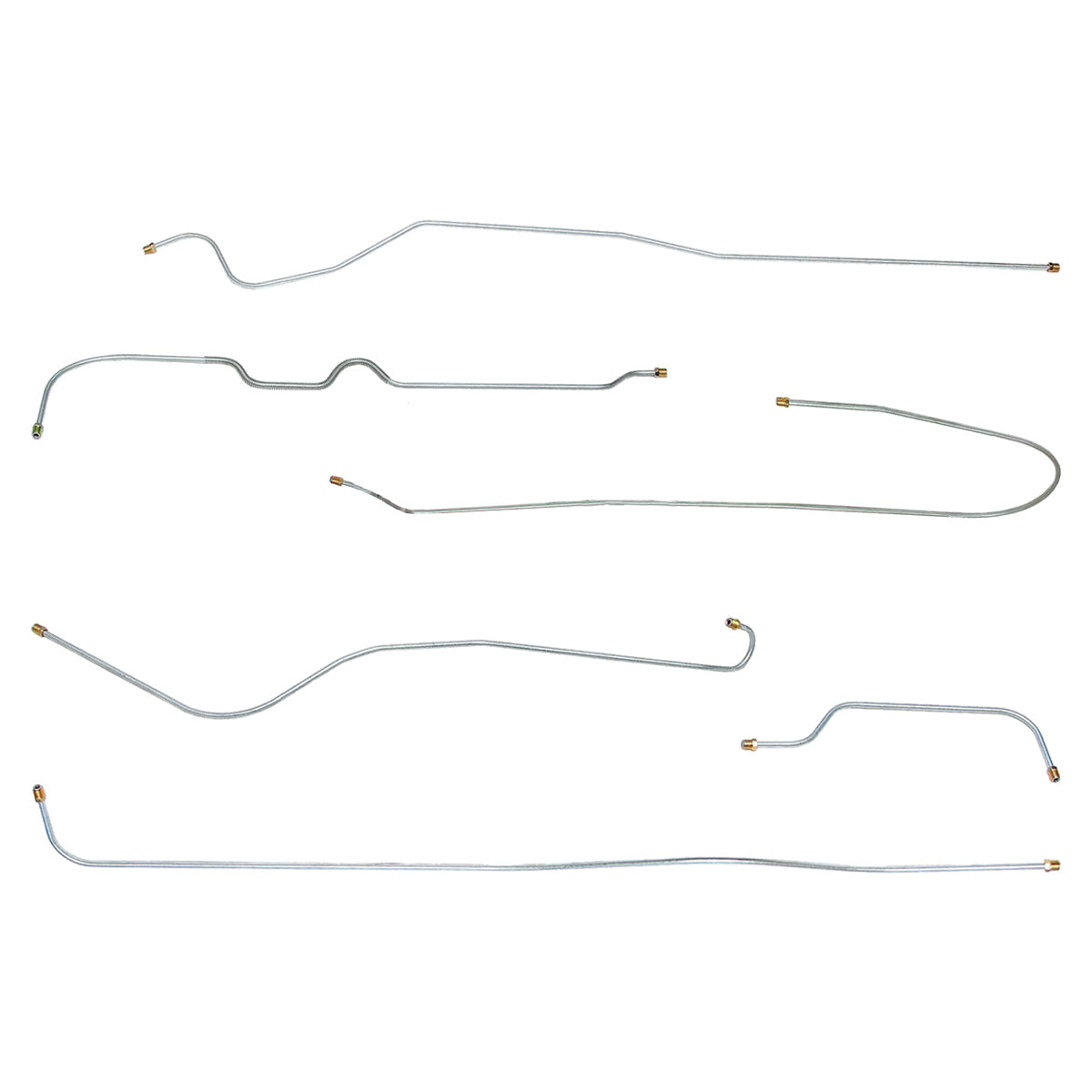 1965 Mercury Marauder/Monterey/Montclair/Park Lane/123" WB Power Drum Brake Line Kit 6pc, OE Steel