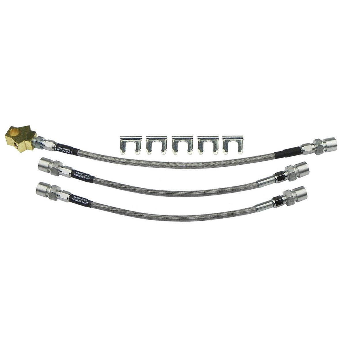1966-69 Dodge Charger, Coronet, Plymouth Belvedere, Satellite, Factory Disc Brake with Dana Rear End, Stainless Brake Hose Kit, 8pc
