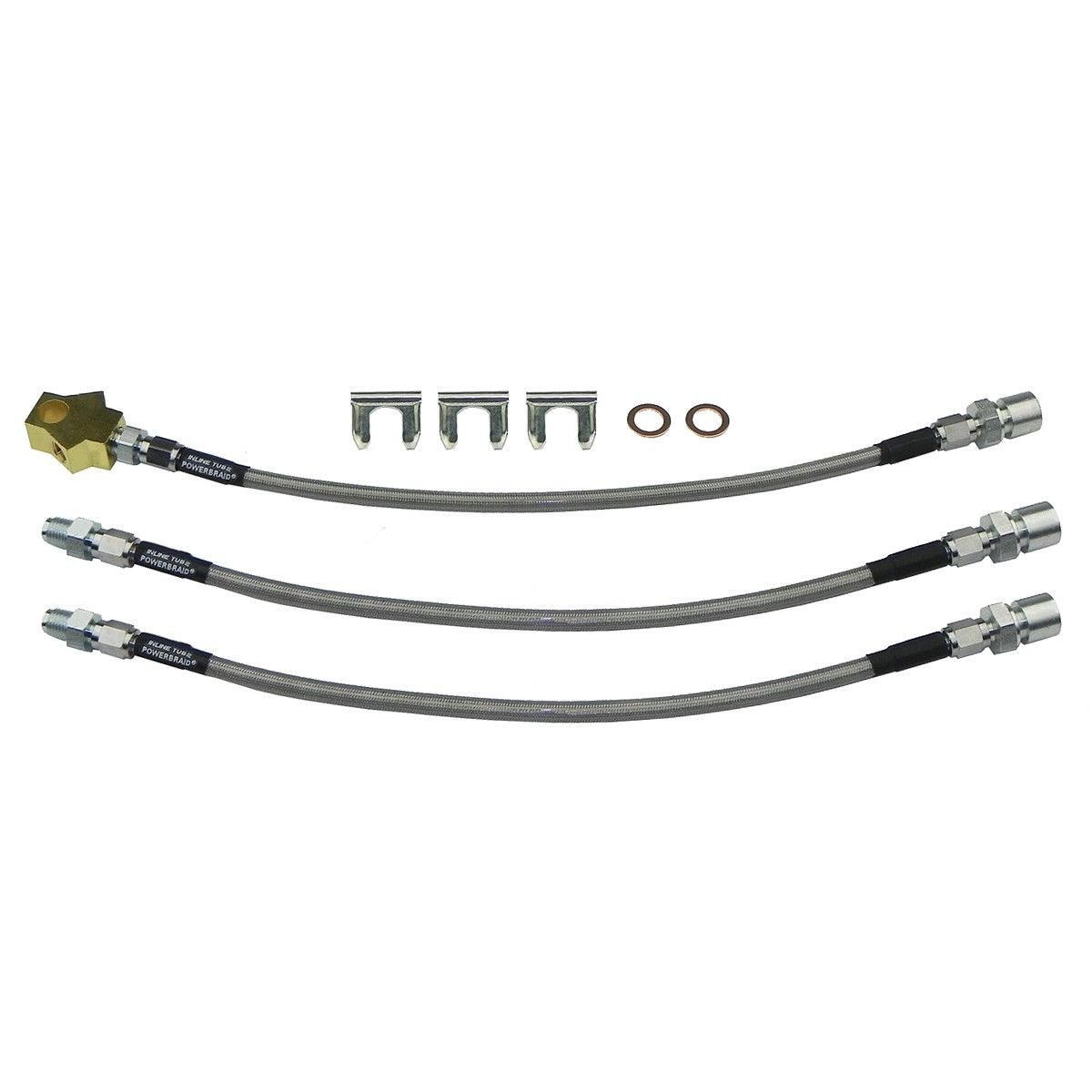 1970 Dodge Charger Coronet, Plymouth Belvedere, Satellite, GTX, Super Bird, Factory Disc Brake, Stainless Brake Hose Kit, 8pc