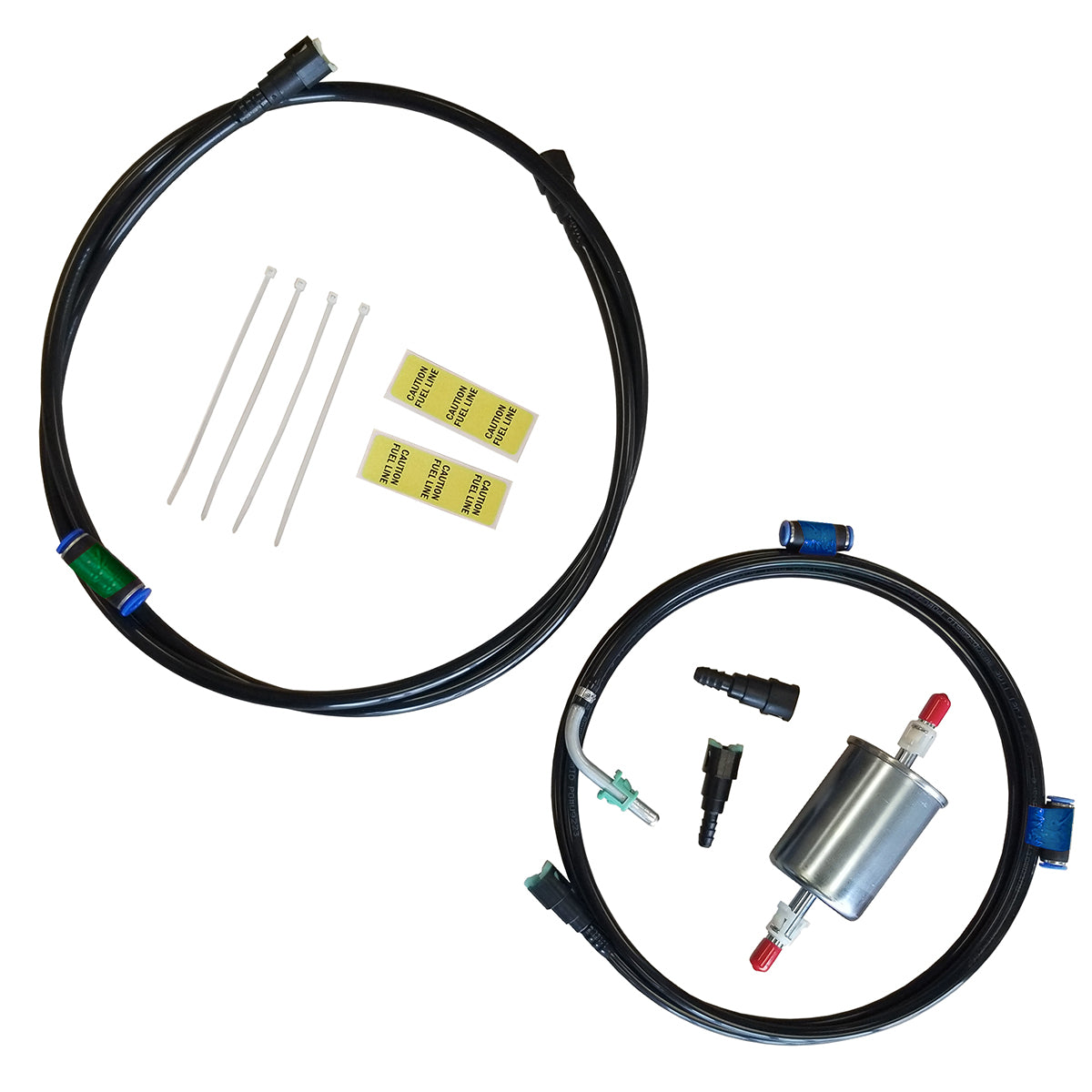 1997-05 Chevrolet GMC S10 Sonoma (Excl. 2000 and Up 4CYL) Supply & Return Nylon Fuel Line Kit Tank To Filter