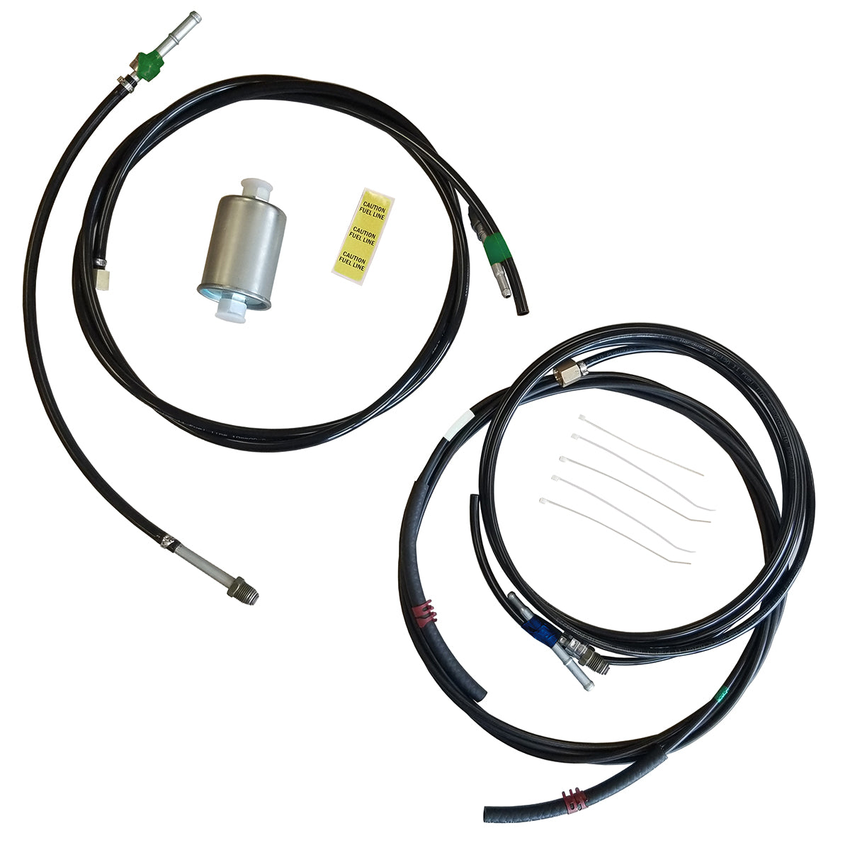 1988-97 Chevrolet GMC C K Trucks Gas Engine Supply Return & Vapor Nylon Fuel Line Kit Tank To Front