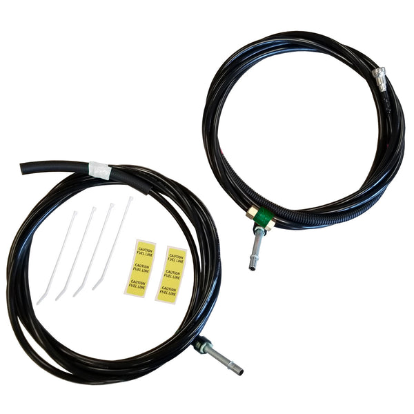 2004-10 Chevrolet GMC Silverado Sierra (Not Flex Fuel & Chassis Cab) Supply & Vapor Nylon Fuel Line Kit Tank To Front