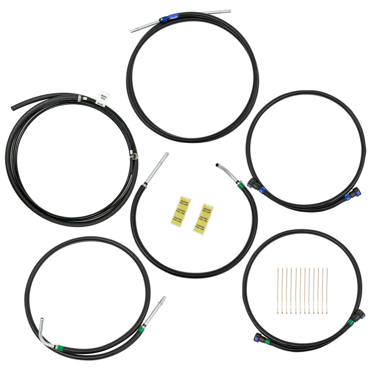 1991-95 Jeep Wrangler YJ, 4.0L Only, Main, Return, and Vapor Complete Nylon Fuel Line Kit