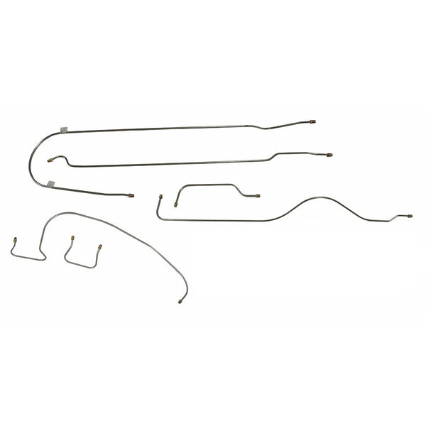 1952-53 Nash Healy Roadster Drum Brake Line Kit 6pc, OE Steel (A-7)