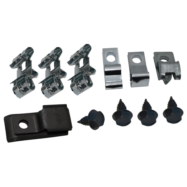 1968-69 GM Olds Cutlass 442 A-Body Fuel Line Clip Kit 3/8" - With Fuel Return Line 11pc