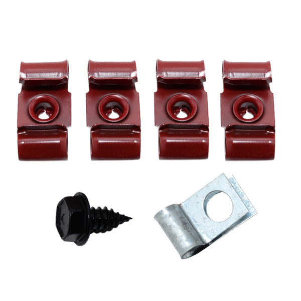 1964-67 GM Oldsmobile Cutlass 442 A-Body Fuel Line Clip Kit 3/8" - No Fuel Return Line 6pc