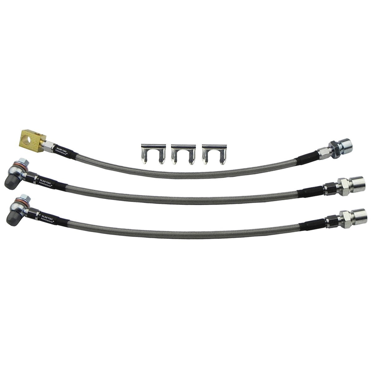 1966-67 GM A-Body Cutlass / 442 - Front Disc Single Piston Calipers / Rear Drum, 3 Hose Kit, 8pc