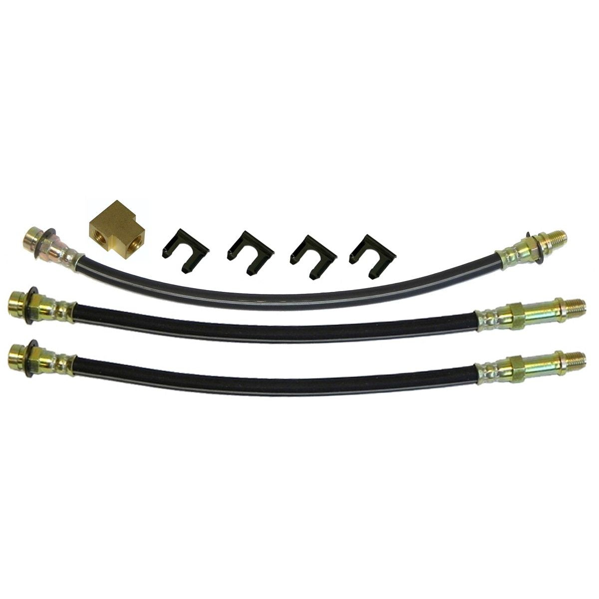 1962-64 Buick Full-size Electra Invicta LeSabret Front Drum 3 hose Kit 8pc