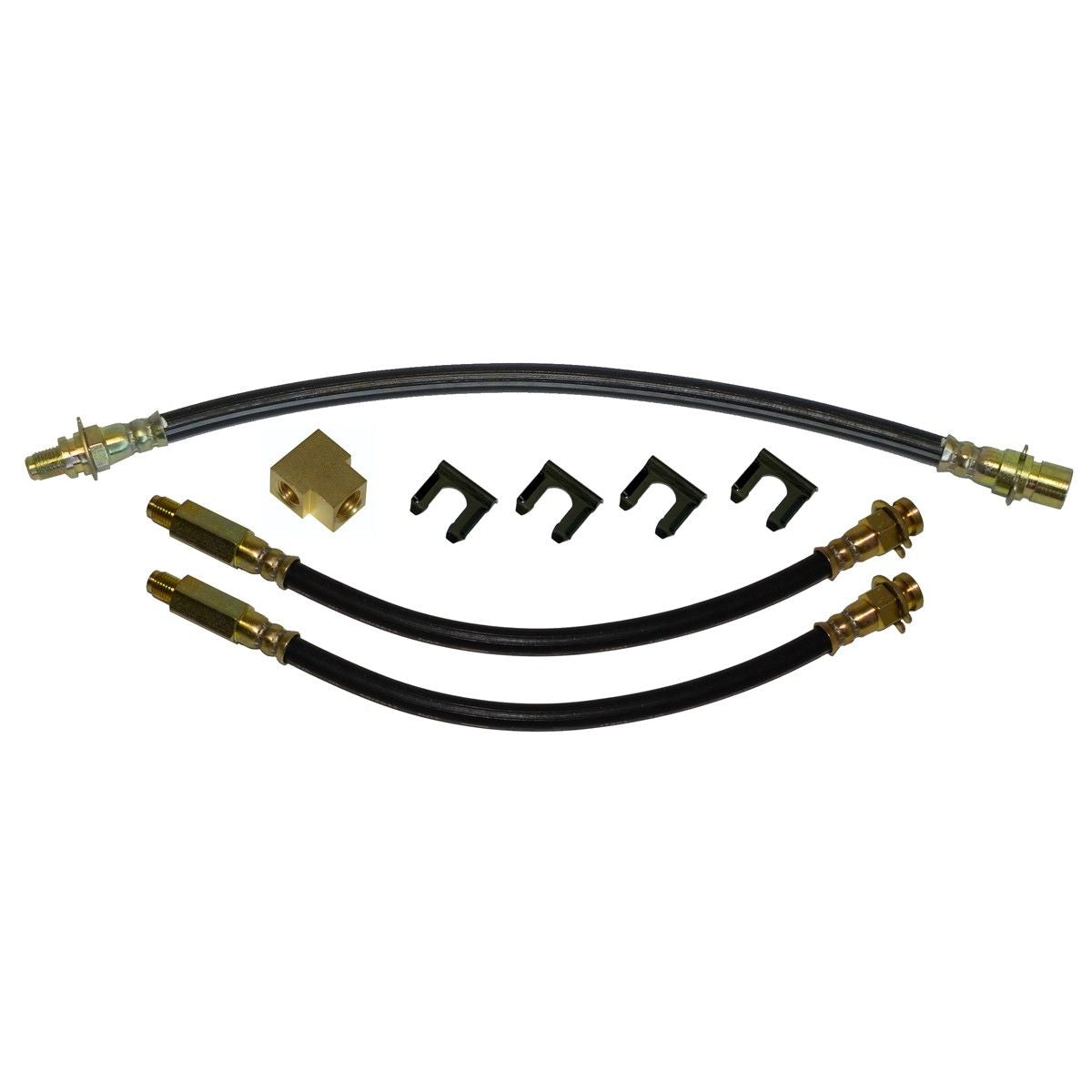 1966-68 Buick Riviera Front Drum 3 Brake Hose Kit 8pc