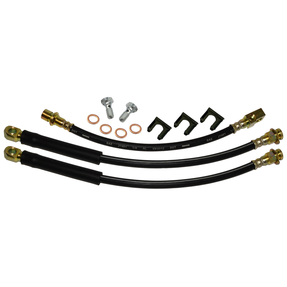 1973-78 Buick Riviera Front Disc Rear Drum 3 hose Kit. 12 pc