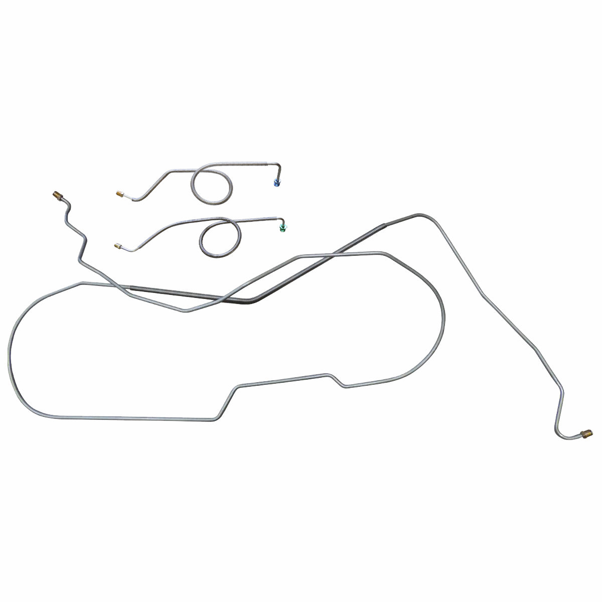 1966 Oldsmobile Cutlass 442 F85 Complete Power Disc Conversion Brake Line Kit 7pc, HDT (Block in Stock Location), OE Steel