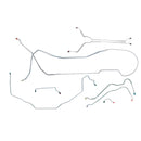 1969 Oldsmobile Cutlass 442 F85 Hardtop Power Disc Complete Brake Line Kit 8pc, OE Steel