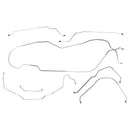 1971-72 Oldsmobile Cutlass 442 F85 Hardtop Power Disc Complete Brake Line Kit 7pc, OE Steel