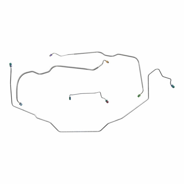 1971-72 Oldsmobile Cutlass/442/F85 Power Drum Front Brake Line Kit 4pc, OE Steel