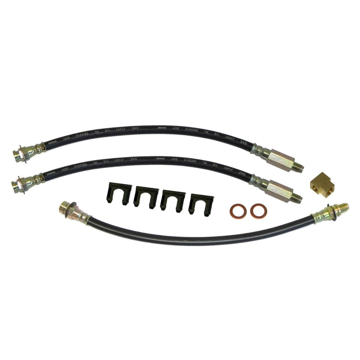 1964-65 GM A-body Chevelle Elcamino Front Drum Rear Drum 3 hose Kit.10pc OE