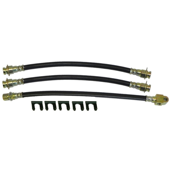 1969-72 GM A-body Chevelle Elcamino Front Drum / Rear Drum 3 Hose Kit 8pc OE