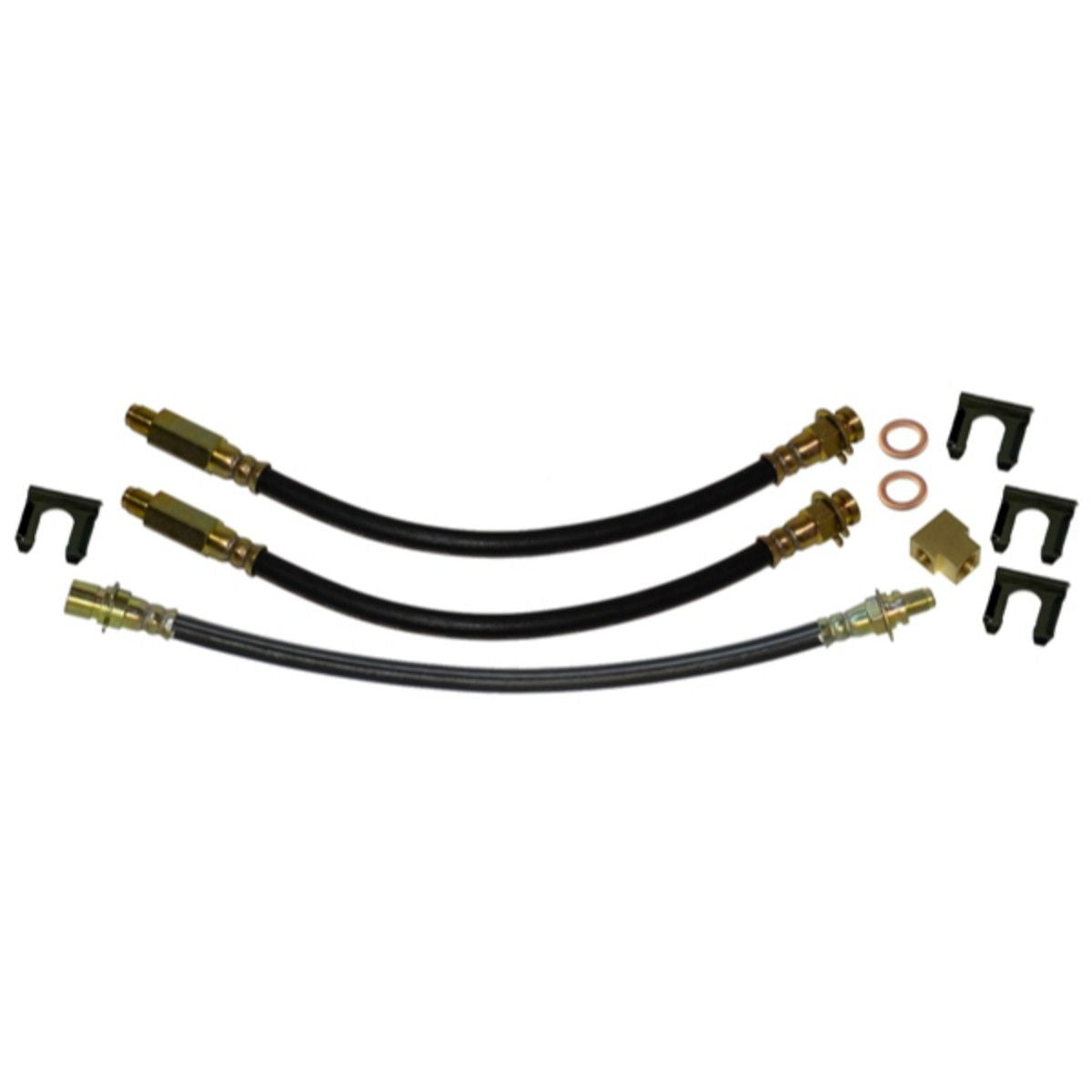 1968 Chevrolet Chevy II Front Drum 3 Brake Hose Kit 10pc