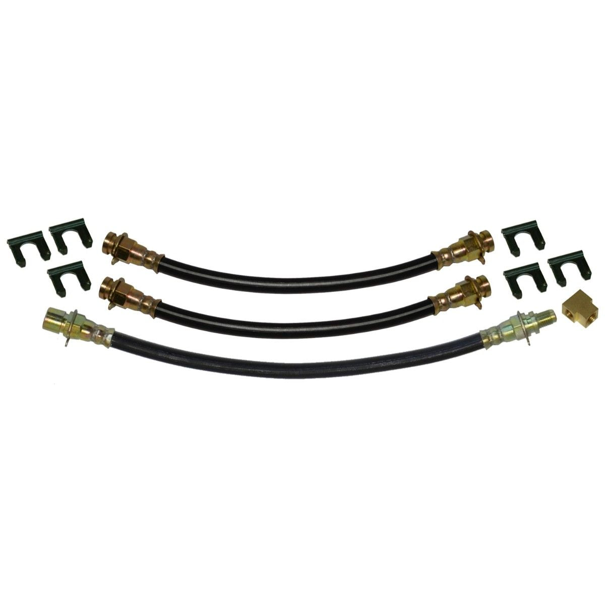 1968 Chevrolet Chevy II Factory 4 Piston Caliper Front Disc 3 Brake Hose Kit 10pc