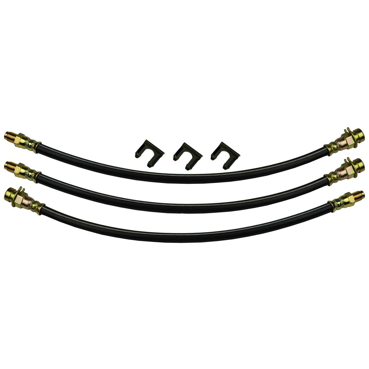 1937-38 Oldsmobile Front Drum / Rear Drum 3 hose Kit. This is for cars with factory drume brakes. 6pc