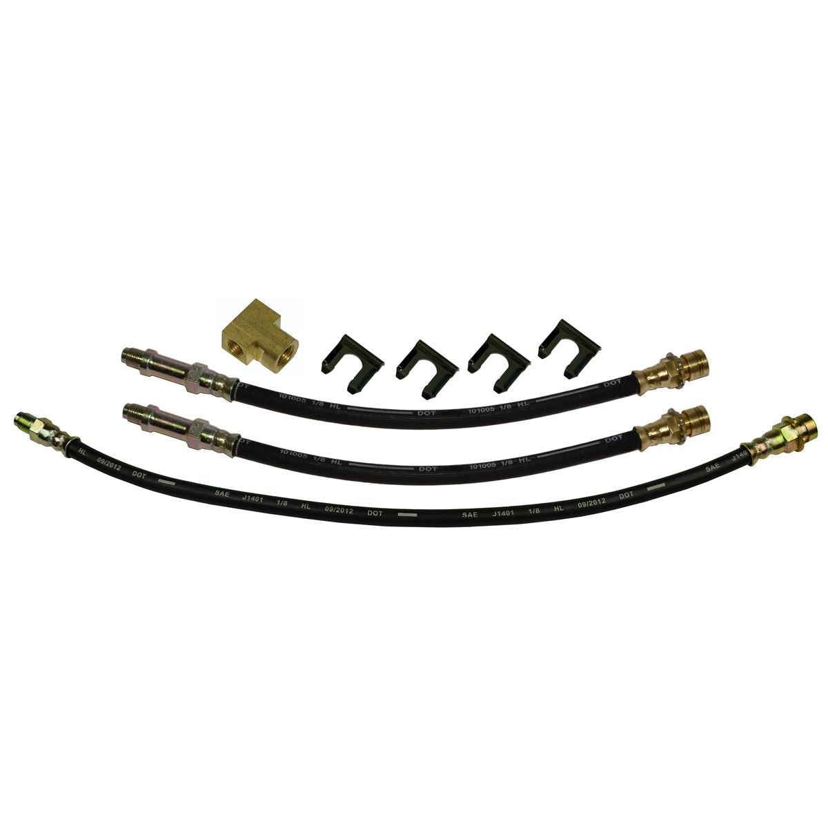 1960-66 Chevrolet / GMC Truck C20, 3200 / 3/4 Ton - Front Drum / Rear Drum 3 hose Kit. Drum brakes. 8 pc
