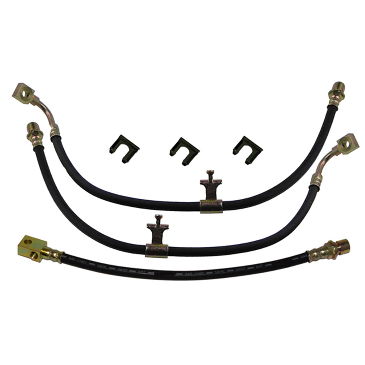 1987-88 Chevrolet / GMC R10/R20 Truck, 87-88 GMC Suburban, 87-91 Chevy Suburban, 2wd 1/2-3/4 Ton - Front Disc / Rear Drum 3 hose Kit. 6 pc