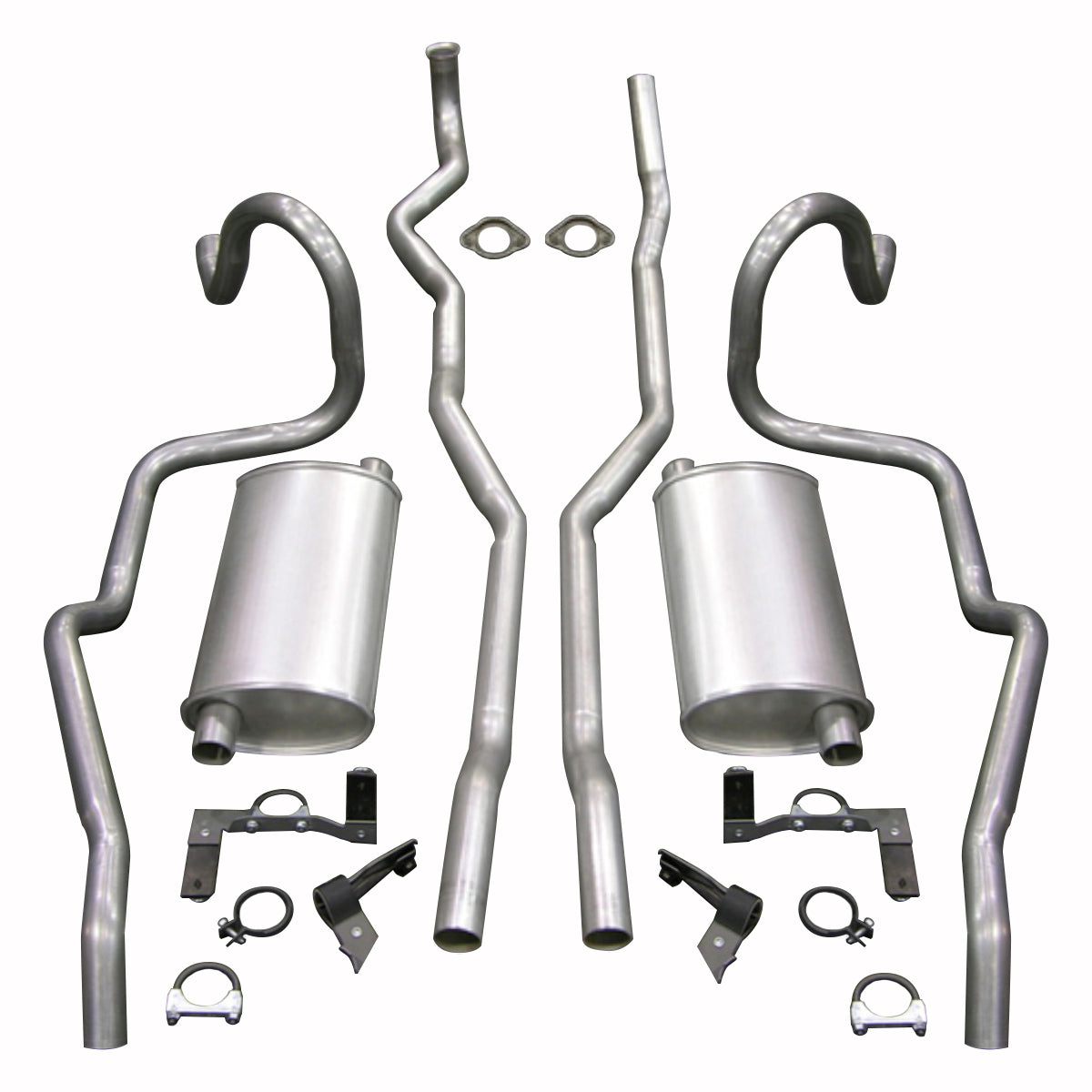 1970-72 Oldsmobile Cutlass 1970 W-31 Stock Exhaust Kit (No Cut-Out  Bumper)