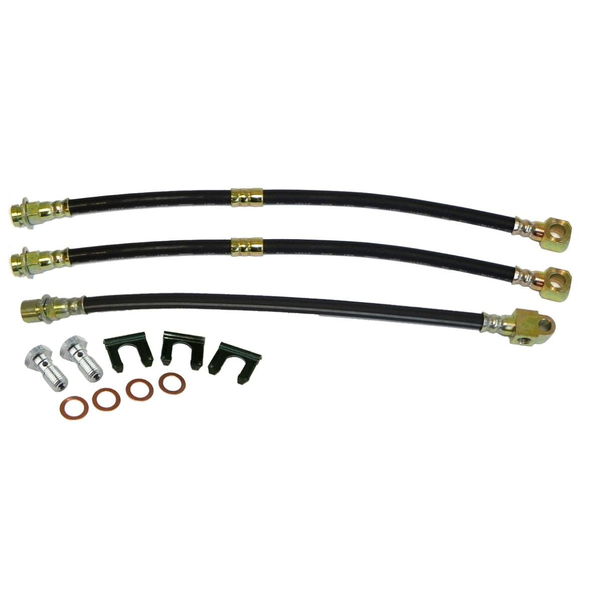 1969 Pontiac Firebird 1971-74 Ventura Front Disc Rubber Brake Hose Kit 12pc