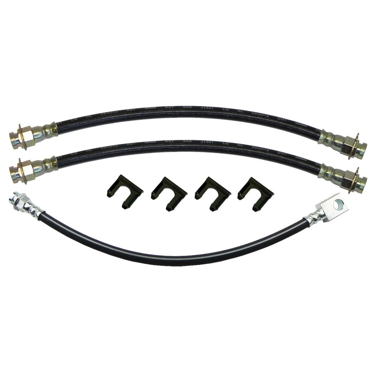 1966-70 Ford Bronco - Front Drum Brakes Rear Drum 3 hose Kit. 6 pc